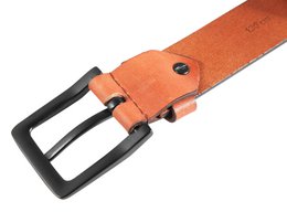 Leonardo Verrelli genuine leather belt, light brown