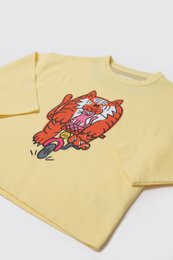 SCHWERES BASIC-T-SHIRT MIT GRAFIK „PEDAL FASTER“.