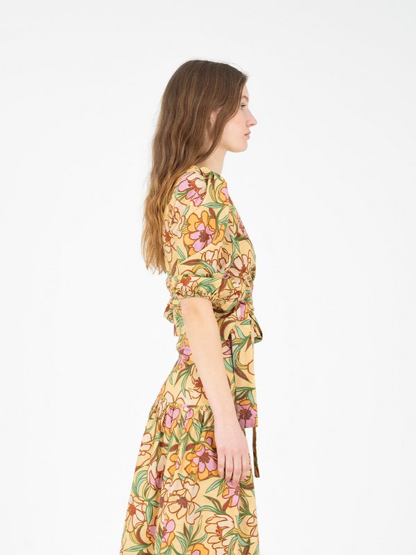 Top cruzado con estampado floral Lysandra