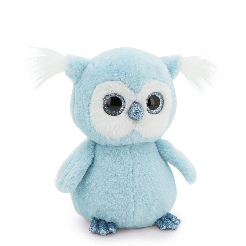 Blødt legetøj, fluffies - Fluffy den blå ugle (23 cm)