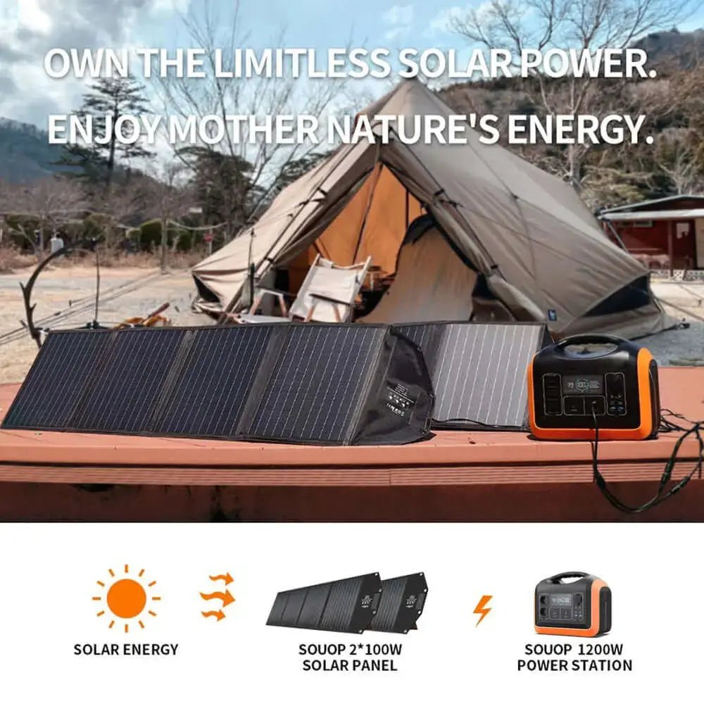 Kit Batteria Nomade da 1200WH + 2 Pannelli Solari da 110W