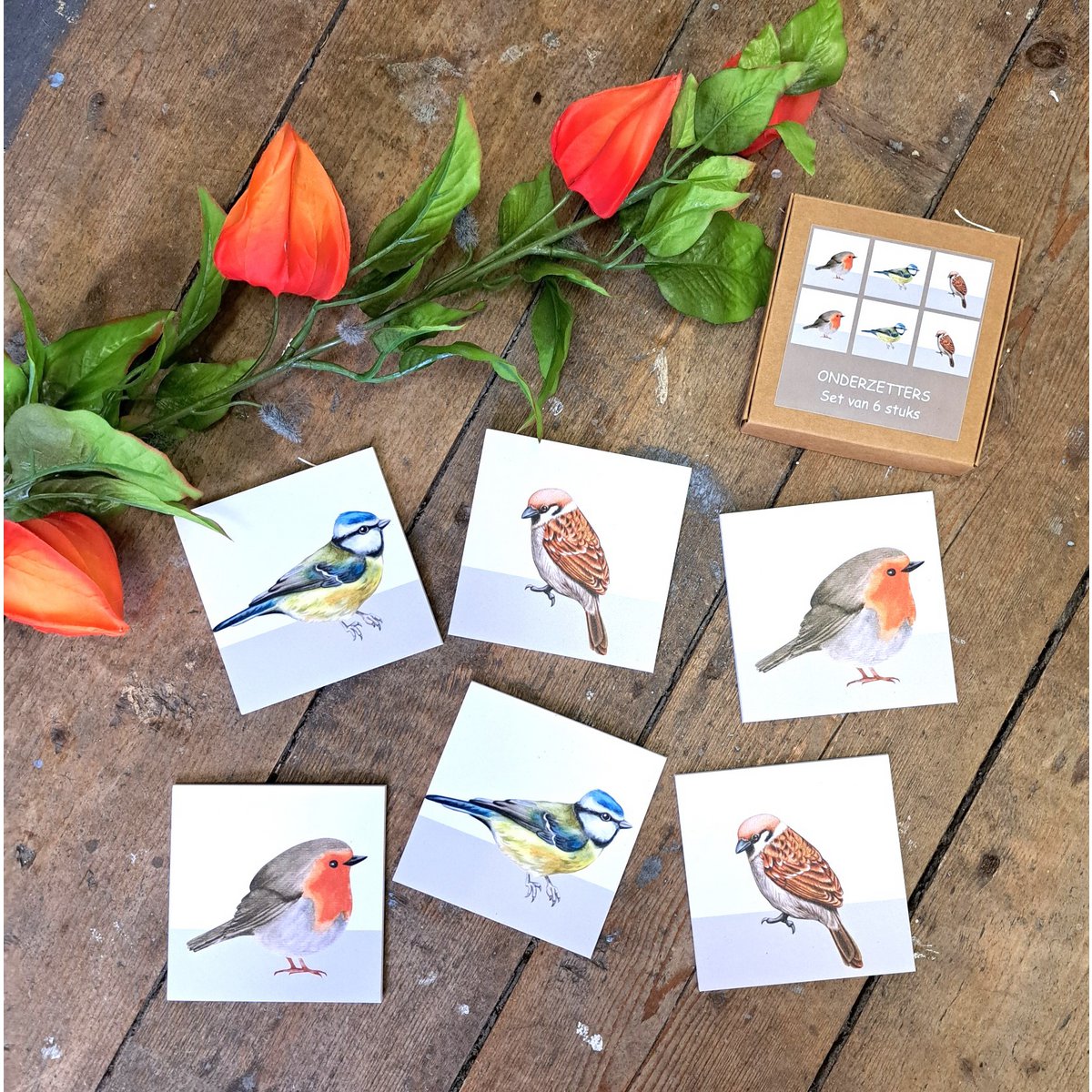 Posavasos pájaros