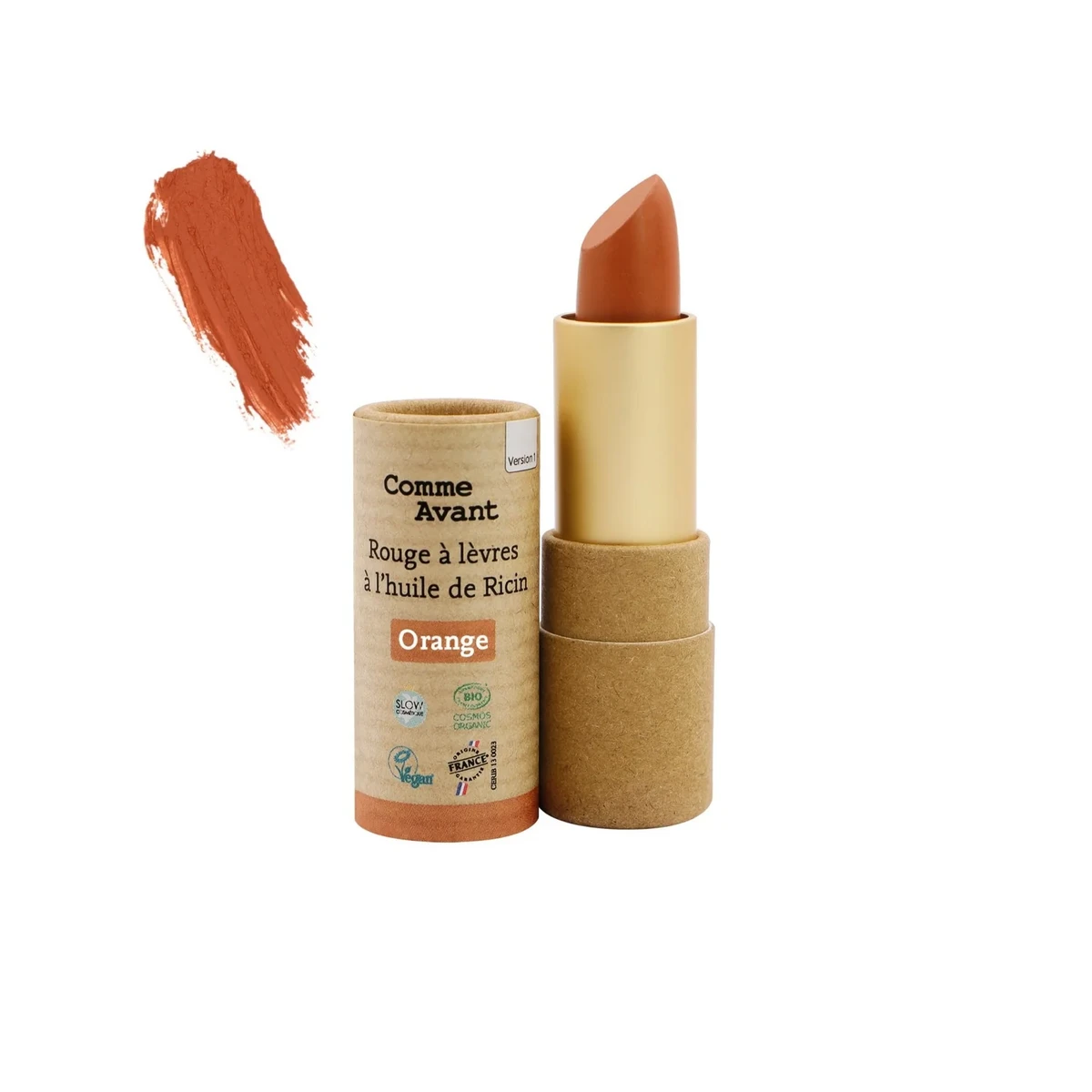 Organic lipstick with castor oil