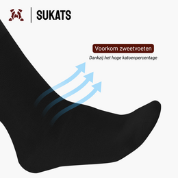 Sukats® 6 par eleganckich, bawełnianych skarpetek na co dzień | Bez szwu | Schludne skarpetki męskie i damskie | Czarny lub niebieski | Wiele rozmiarów