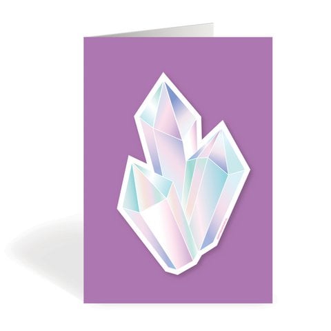 Crystal Rainbowmaker window sticker / card - Amethyst