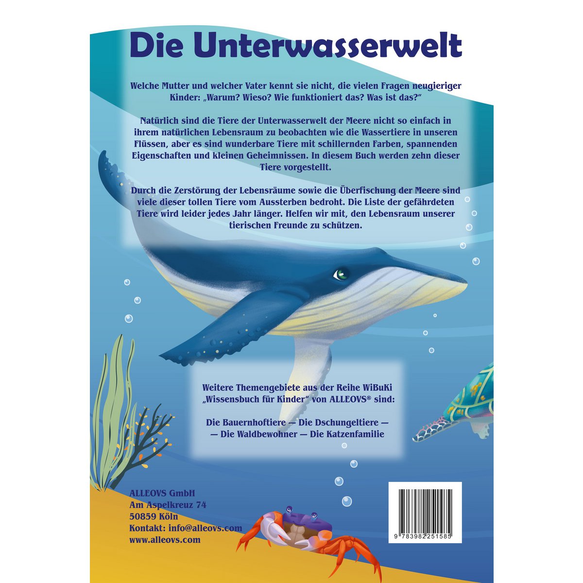 Kennisboek "WiBuKi" voor kinderen: De onderwaterwereld - veel over dieren die in de diepten van de oceanen leven - voor kinderen vanaf 3 jaar