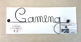 „Gaming“ Draht-Wanddekoration – zum Anstecken – Wandschmuck – Kinder-/Jugendzimmer