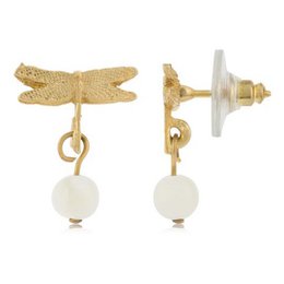 Mother-of-pearl Dragonfly necklace and earring set