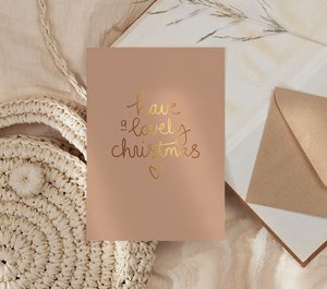 Karte | Mit Goldfolie haben ein schönes Weihnachtsfest