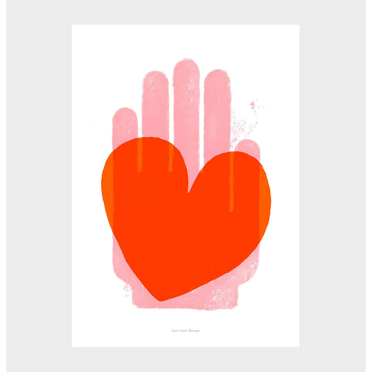 Impresión de arte de pared de corazón rojo
