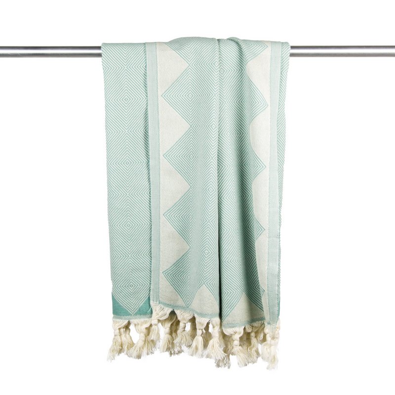 Hammam towel organic cotton Kestane jade