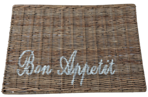 Placemat rect coasters 'Bon Appetit'