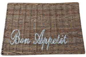 Placemat rect coasters 'Bon Appetit'