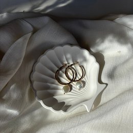 Golden Reflections - Large gold and pearl circles