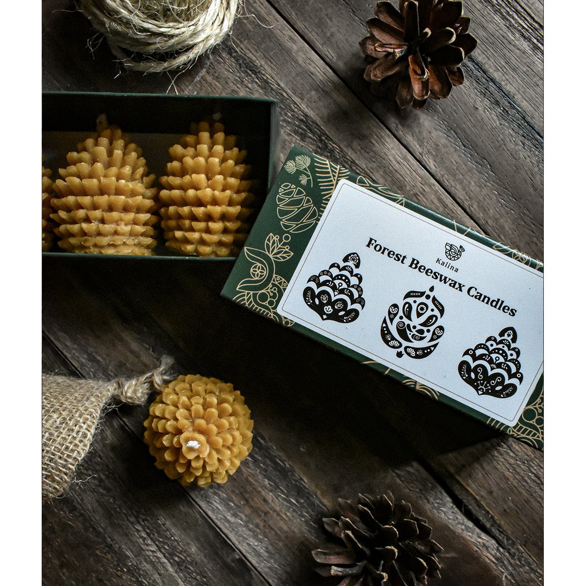Velas del bosque de cera de abejas