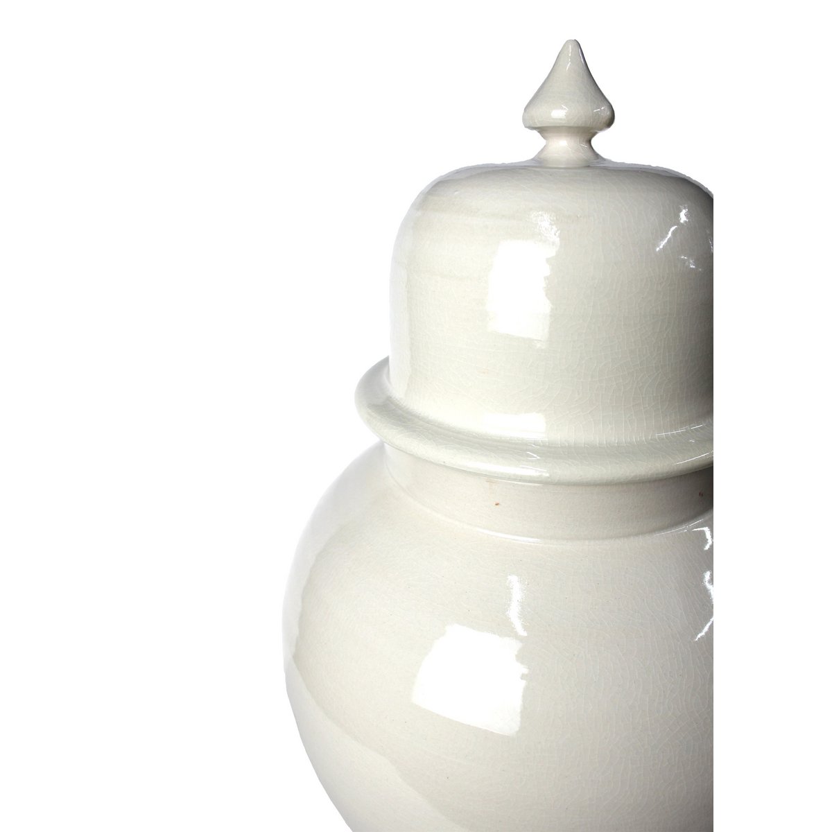 Tempel Vase Ceramic Cream White 43 cm