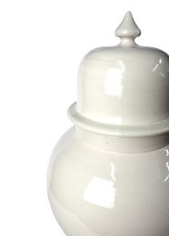 Tempel Vase Ceramic Cream White 43 cm