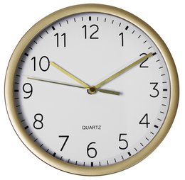 Wanduhr - Ø 17,7 cm, goldfarben