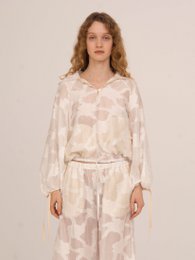 Printworks witte ballonblouse