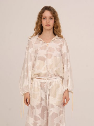 Printworks witte ballonblouse