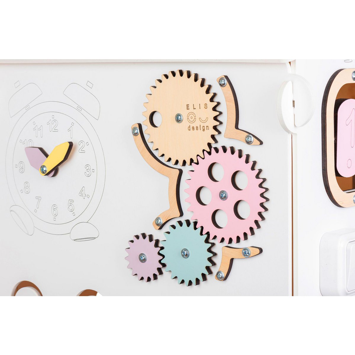 BusyBoard sensorisch speelhuis wit/pastel - beperkte oplage