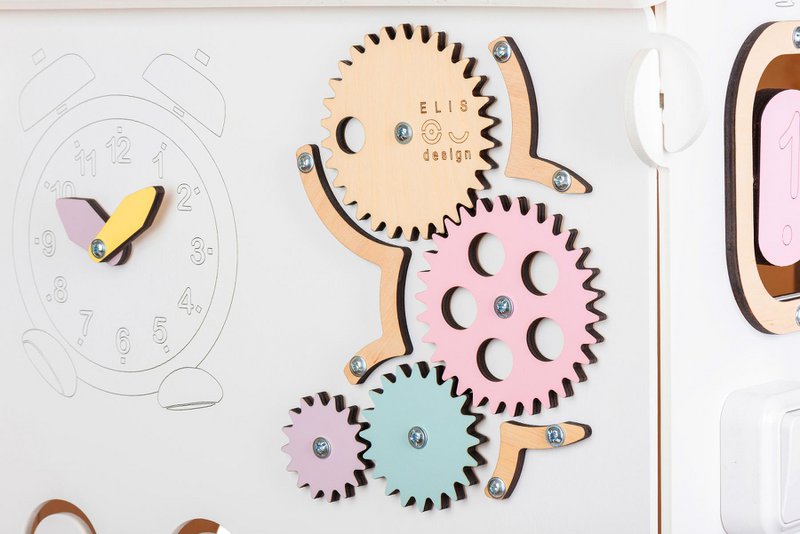BusyBoard sanselegehus hvid/pastel - limited edition