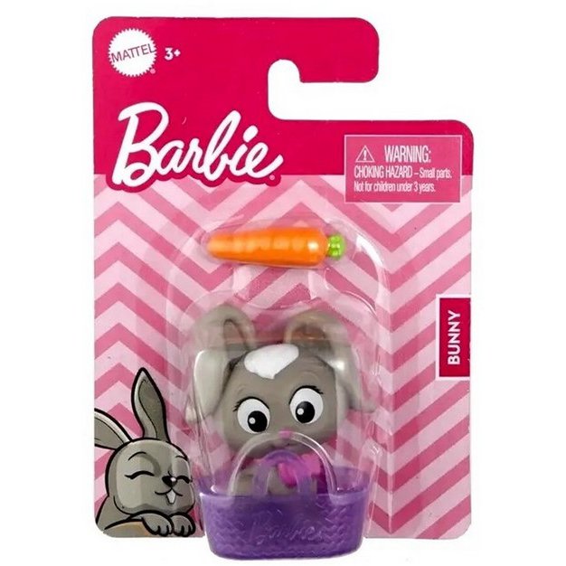 Barbie Mini-Figurinen Haustiere 3 Sortiert mit Zubehör 8x11.5 cm
