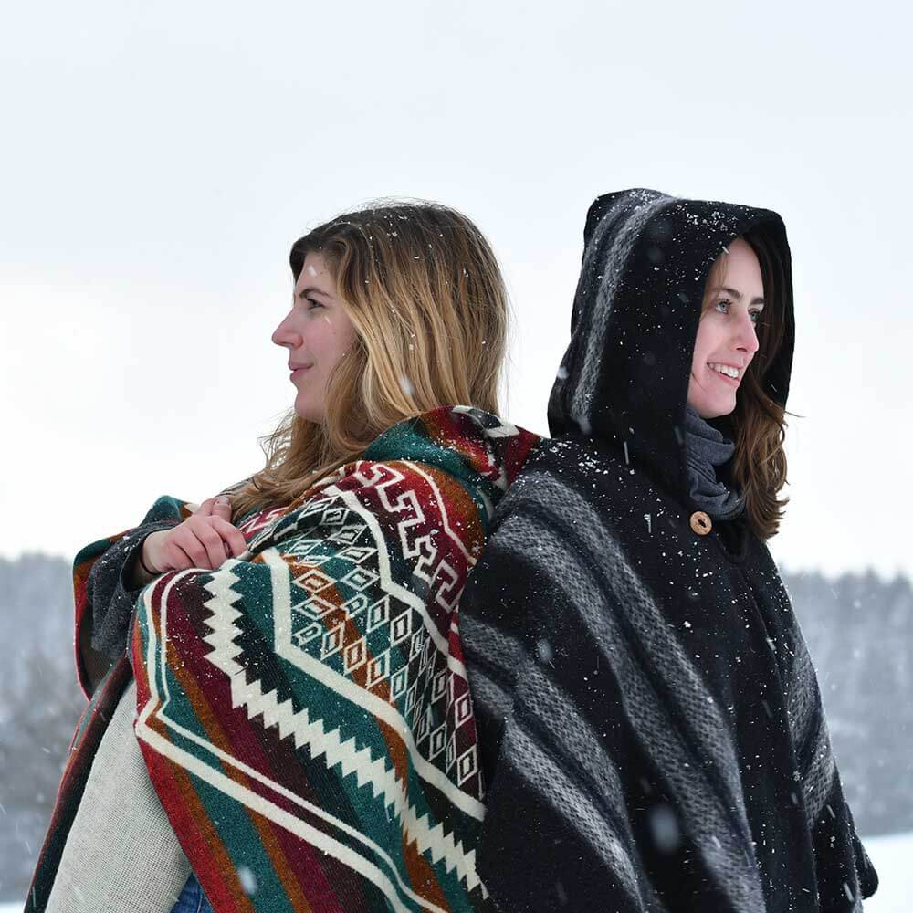 Alpaca Poncho Colored - Made in Ecuador