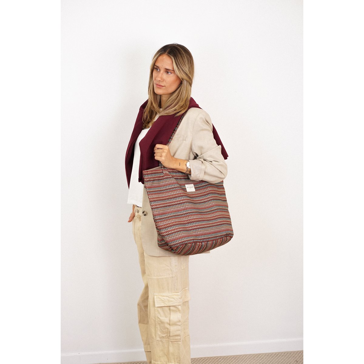 Large Shopper with zipper FRON