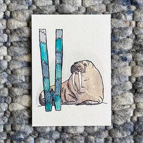 Tarjetas ABC de animales (tamaño A6)