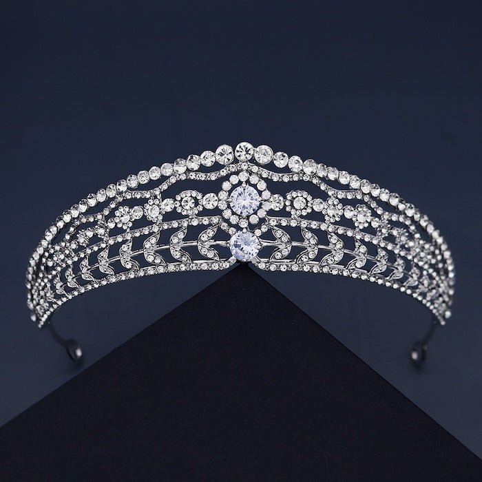 Tiaras de cristal de estilo real de la corona reina