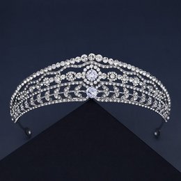 Tiaras de cristal de estilo real de la corona reina