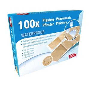 Wasserbeständige Pflaster, 100er-Packung