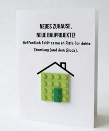 Carte postale de nouvelle maison – Brique de construction LEGO