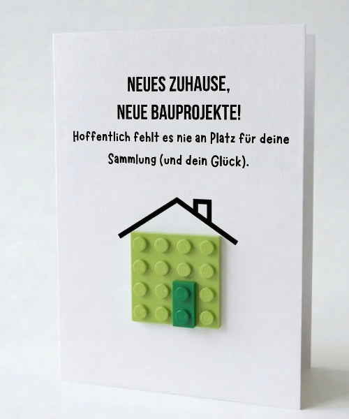 Carte postale de nouvelle maison – Brique de construction LEGO