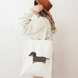 Borsa in tessuto Razza cane bassotto - Borsa in juta Borsa portaconfetti bassotto
