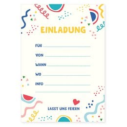 Ansichtkaart "uitnodiging" van gerecycled papier