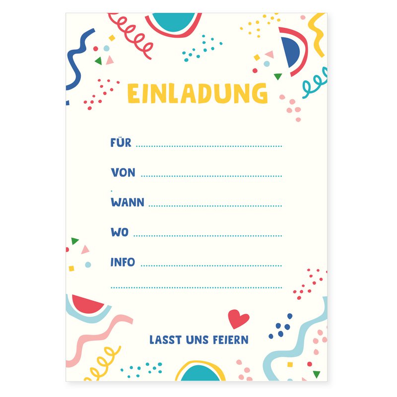 Ansichtkaart "uitnodiging" van gerecycled papier