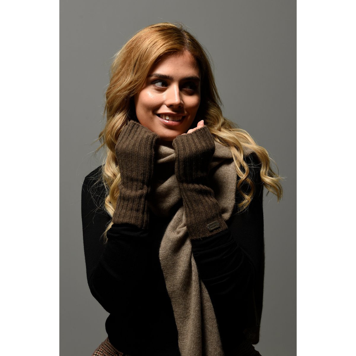 "Dava" Yak Wool Fingerless Gloves