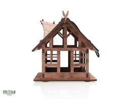Vogelhäuschen, Vogelfutterhaus aus Holz zum Aufhängen