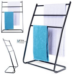 Towel Stand Metal Black