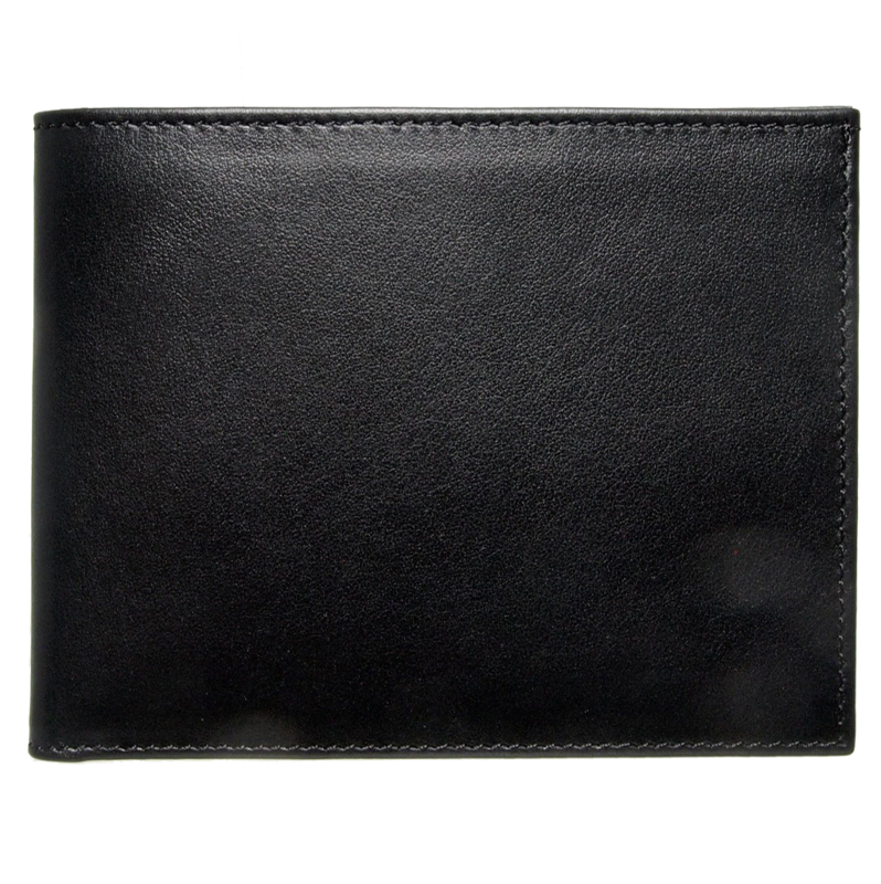 8 Brieftasche aus kreditkartenpoliertem Leder Schwarz