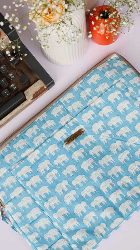 Laptoptaske | Dyed Sleeve Polstret Print Størrelser | Bomuld