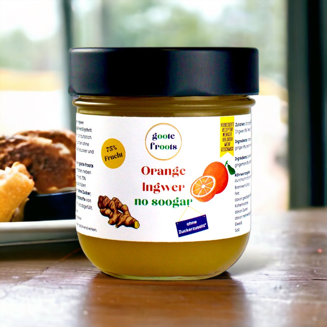 Fruit spread SUGAR FREE Orange ginger 75% fruit