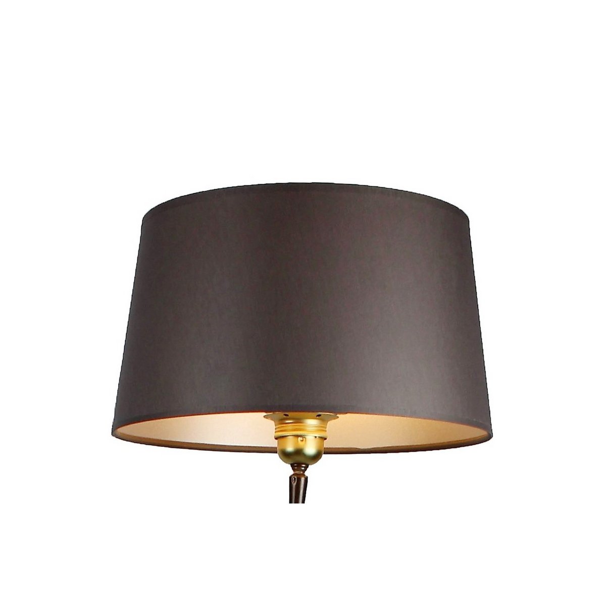 Pantalla tela gris oscuro/interior plata 30/25/16 cm