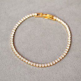 Tidløst Diamond-Look Tennis Armbånd
