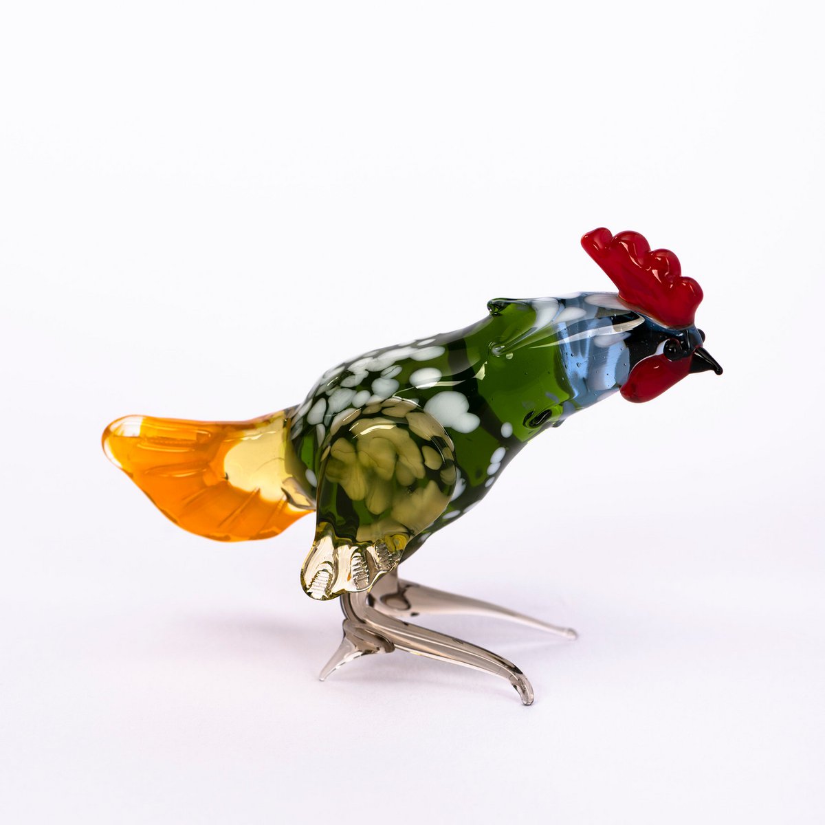 Colorful chicken glass animal