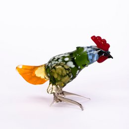 Colorful chicken glass animal