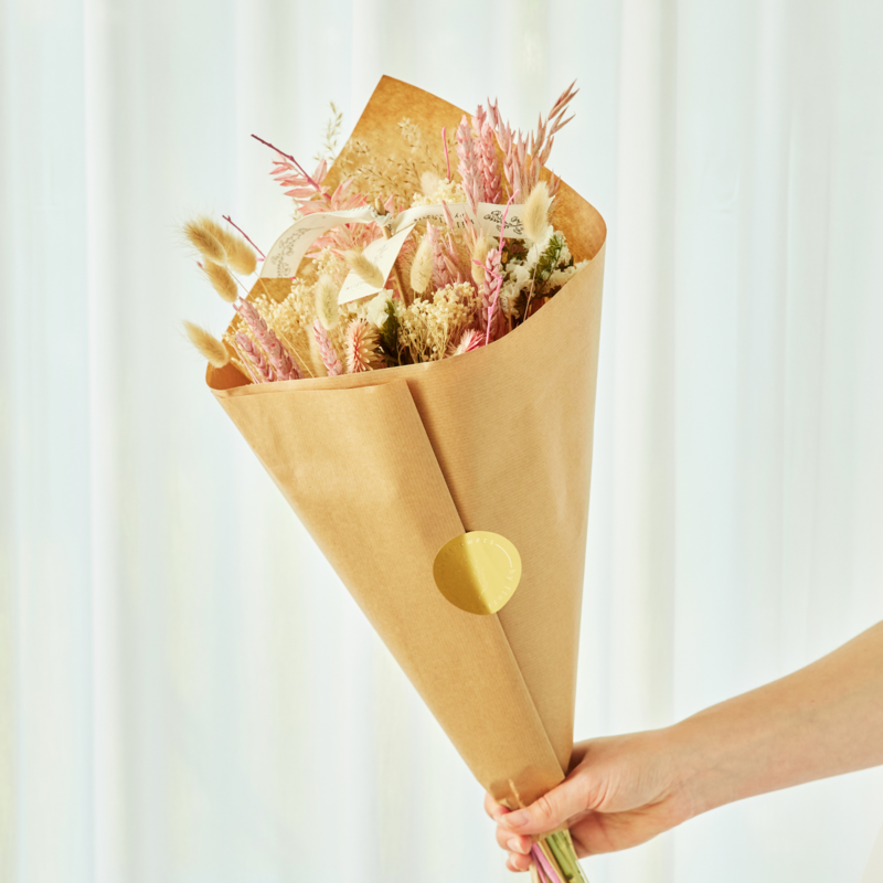 Dried Flowers Exclusive Field Bouquet - Blush - Wedding Favorite