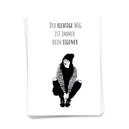 Der richtige Weg ist immer Dein eigener - Postkarte 10er Set